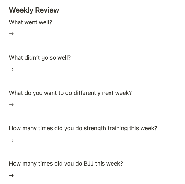 Doing Weekly Reviews And A Simple Template